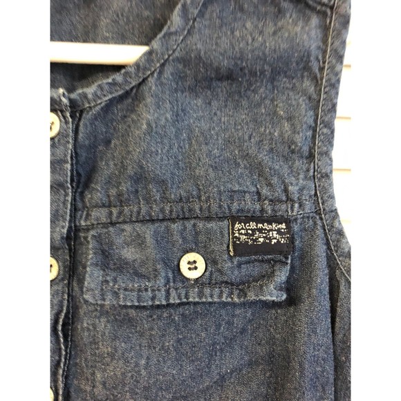 7 For All Mankind Size M Denim Romper - Picture 3 of 6